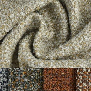 Tessuto bouclé multicolore in misto lana extra pesante per tappezzeria, per sedie e divani/tessuto bouclé di lana di lusso per divani - 56" W/900 GSM
