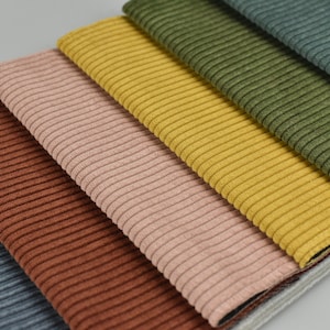 Corduroy Upholstery Fabrics|Strip Velvet Corduroy Material|Boho Home Decor Fabric For Corduroy Couch Chair Sofa Furniture Fabric by the Yard