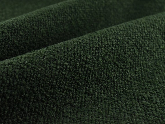Vintage Green Texture Boucle Upholstery Fabric By The Yard For