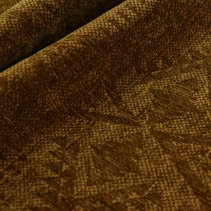 Designer Dunkelgold Abstrakter Geometrischer Jacquard Polsterstoff Für Stühle| Innendesign Polsterstoff Für Ottoman Couch
