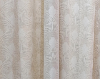 Cotton Linen Vintage Floral Jacquard Drapery Fabric By The Yard For Living Room|Cream Beige Natural Curtain Fabric For Bedroom Kidsroom