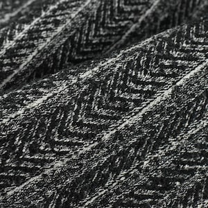 Schwerer Fischgrät-Woll-Boucle strukturierter Polsterstoff | Designer Geometrisches Leinen Boucle-Gewebe Schüttgut 55 "/ 951GSM
