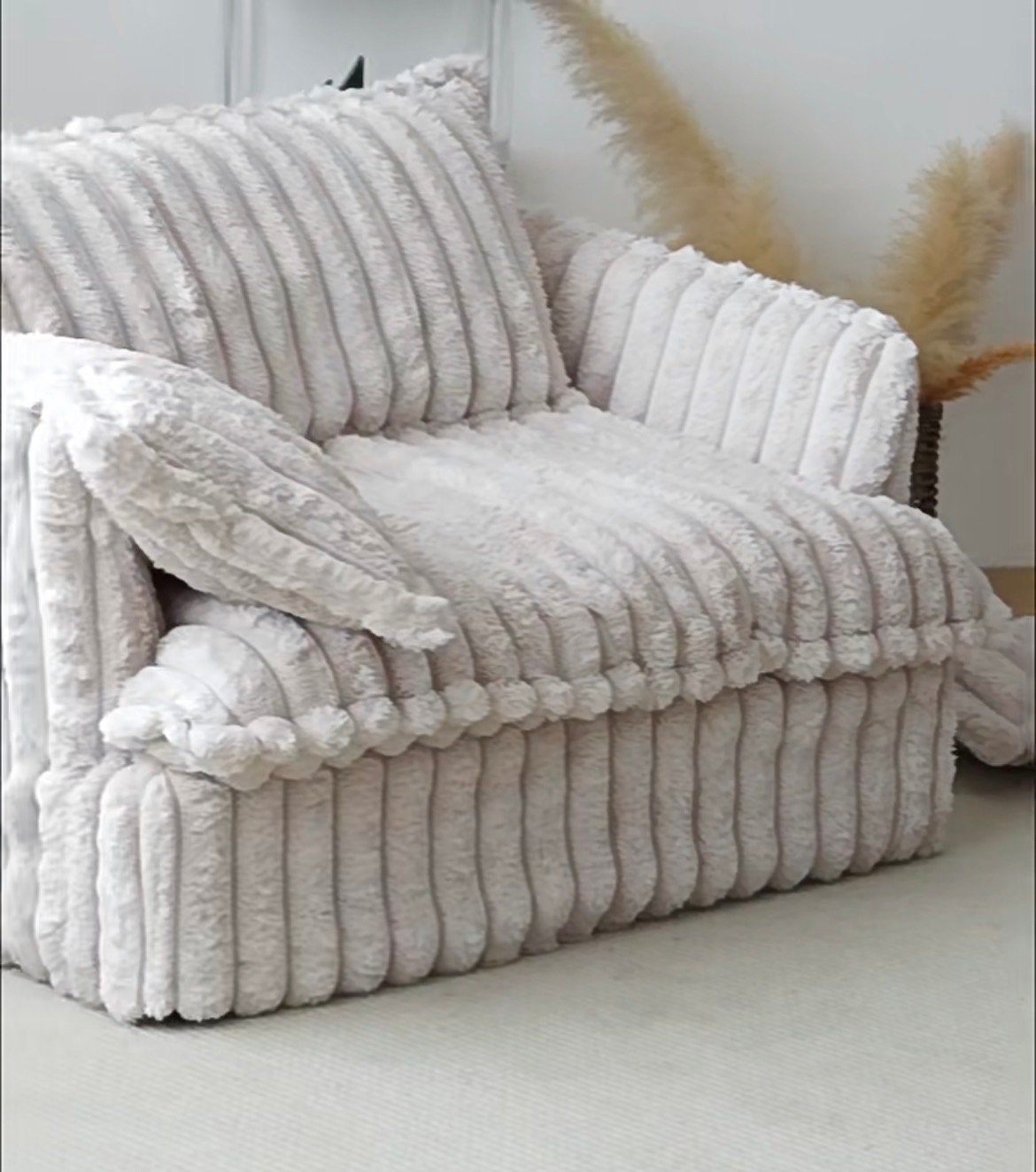 Extra Wide Wale Faux Mink Corduroy Fabric|vintage Ribbed