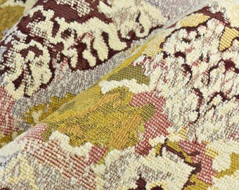 Heavy Weight Multicolored Dream Garden Wool Cotton Blend Boucle Upholstery Fabric For Chair Couch|High End Abstract Floral Fabric For Couch