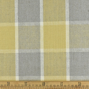 Tessuto da tappezzeria in misto lino, vintage, blu e verde, jacquard Bafflalo Check Farmhouse, per cuscini di sedie/tessuto con motivo a quadri rosso crema
