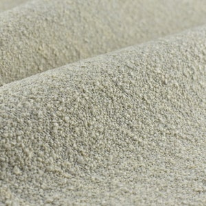 Creme Sand Schwere Wolle Mischgewebe Boucle Stoff Polsterstoff Schüttgut / 57 "Breite 610GSM