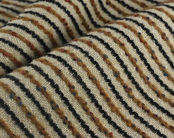 Heavyweight Colorful Wool Cotton Linen Blend Green Striped Boucle Upholstery Fabric For Chair|Multi-Colored Dot Home Decor Fabric For Pillow
