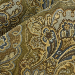 Tessuto damascato tradizionale francese in stile country, con motivo floreale jacquard, per sedie/tessuto pesante vintage da fattoria con motivi di grandi dimensioni