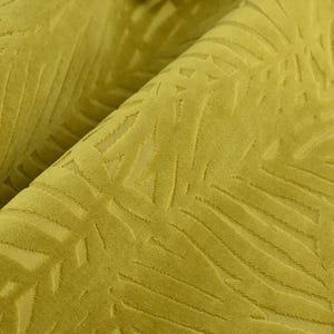 Luxury Leaf Pattern Raised Velvet Upholstery Fabric|Velvet Fabric For Furniture By The Yard|Geometric Green Velvet Upholstery Fabric