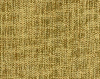Mustard Yellow Extra Wide 100% Blackout Curtain Fabric By The Yard in 110inches/280CM Width| Linen Look Durable Nursery Curtain Fabric
