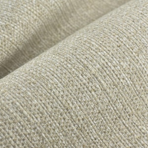Heavy Weight Cream Beige Textured Linen Blend Upholstery Fabric For Dining Chair|High End Plain Woven Fabric For Cushion Sofa Couch