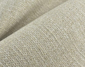 Heavy Weight Cream Beige Textured Linen Blend Upholstery Fabric For Dining Chair|High End Plain Woven Fabric For Cushion Sofa Couch