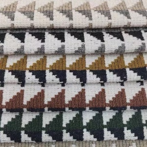 Tessuto per tappezzeria da fattoria geometrico a triangolo marocchino per interni/tessuto per arredamento da casa in misto lana minimalista boho per sedia, divano, cuscino