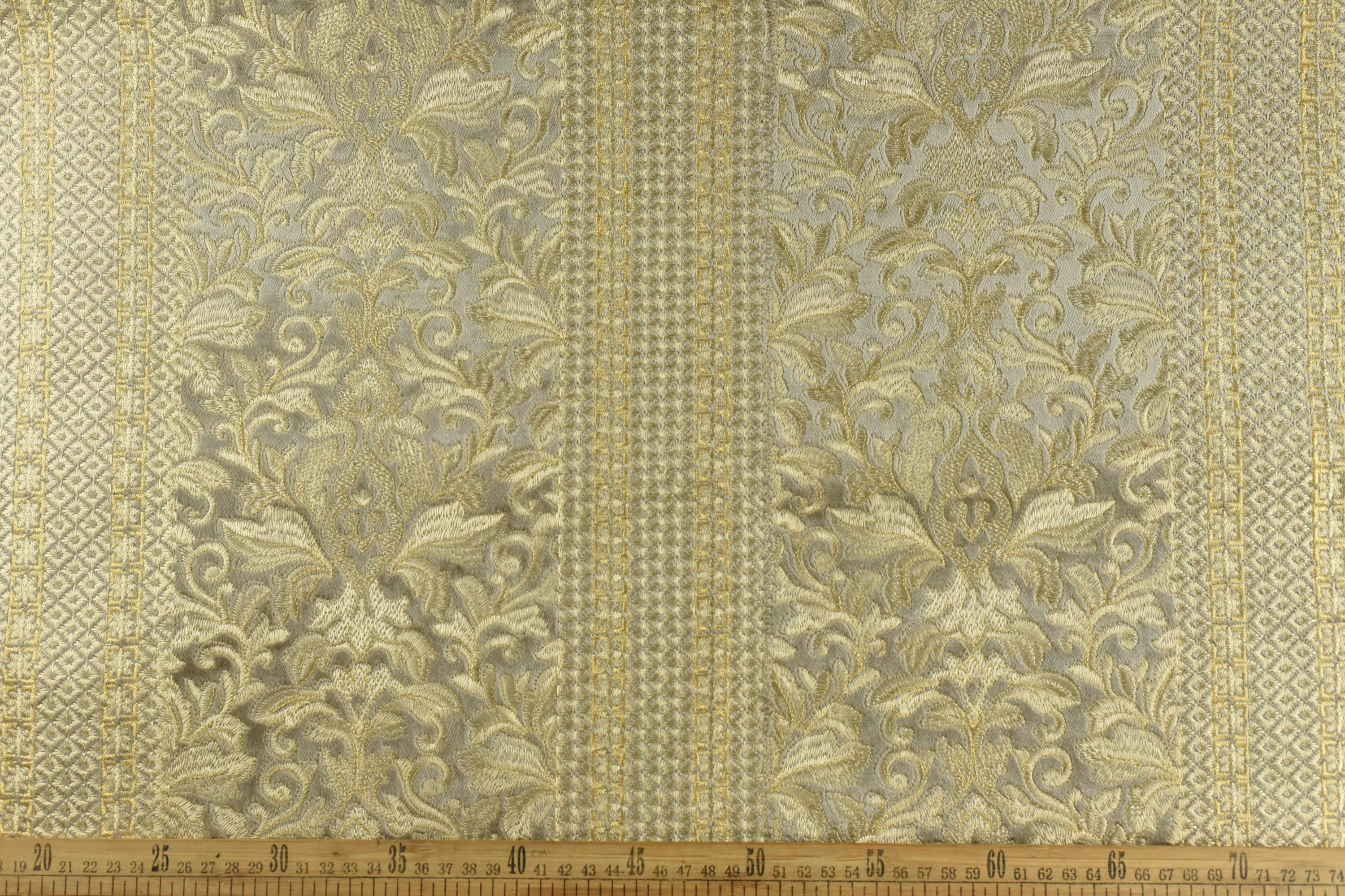 Clearance Sale!heavy Weight French Royal Gold Cream Embroidered 