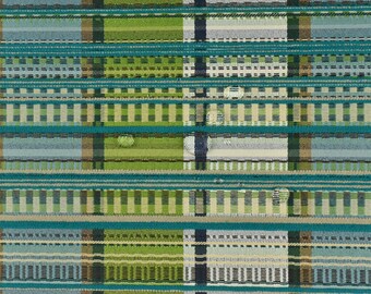 Green and Blue Abstract Geometric Indoor Outdoor Upholstery Fabric For Chair Sofa|Water Repellent Furniture Fabric For Cushion Pillow
