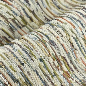Mehrfarbige moderne Wollmischung Abstrakte Streifen Creme Olive Polsterung Stoff Für Stuhl | Schöner High-End-Möbelstoff für Couch