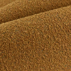 Tessuto per tappezzeria Boucle marrone cammello spesso e resistente, tagliato su misura per sedie, divani, testiere, giroletto - 55" W/780 GSM