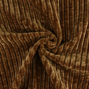 Heavy Weight Chenille Corduroy Textured Upholstery Fabric|Chunky Wide Stripe Chenille Upholstery|Skin Friendly Furniture Fabric For Chair