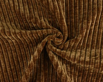 Heavy Weight Chenille Corduroy Textured Upholstery Fabric|Chunky Wide Stripe Chenille Upholstery|Skin Friendly Furniture Fabric For Chair