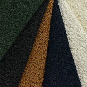 Schwergewichts-Elfenbein-Creme-große Locken texturierte grobstrick Boucle-Polsterungsstoff Schüttgut für Stuhl | Möbelstoff Wohnkultur-Projekt / 750GSM