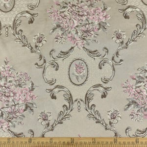 Luxury Jacquard Woven Brocade Damask Emboss Floral Fabric For Chair Couch Curtain|Vintage Farmhouse Country Decor Pink Floral Fabric 110&quot;W