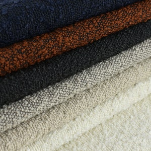 Heavy Weight Boucle Upholstery Fabric Textured Boucle Fabric By The Yard For Chair Sofa Headboard Ottoman Furniture Fabric