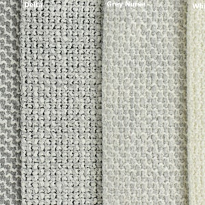 Heavy Weight Wool Blended Upholstery Fabric in Oatmeal and White|Chunky Woven Heavy Duty Dining Chair Fabric in Grey and White