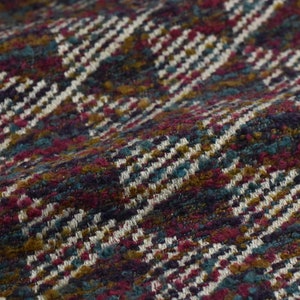 Bunt Nubby Strukturierte Geometrische Muster Wolle Ctton Mischung Boucle Polsterung Stoff Für Stuhl Bank, Hintergrund, Vorhang-110 "(280 CM) Breite