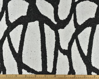 Designer Modern Abstract Geometric Stripe Boucle Upholstery Fabric|Heavyweight Wool Linen Blend Durable Furniture Fabric-55"/928GSM