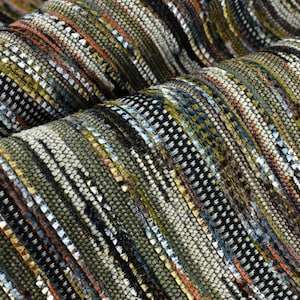 Mehrfarbige moderne Wollmischung Tweed Design Abstrakte Streifen Polsterstoff|Olive Chartreuse Gewebter Möbelstoff für Couch Stuhl