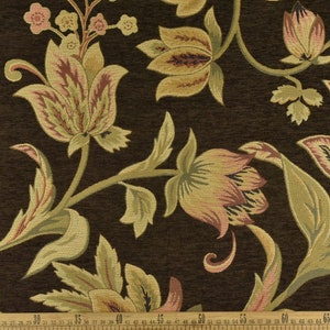 Vintage Farmhouse Floral Jacquard Upholstery Fabric For Chair Cushion|Mid Century Modern Woven Fabric For Couch Pillow