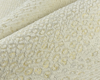 Crème gouden luipaard abstracte geometrische jacquard chenille bekledingsstof|Wilde dierenhuid geweven bekledingsstof Crème gouden luipaard stof