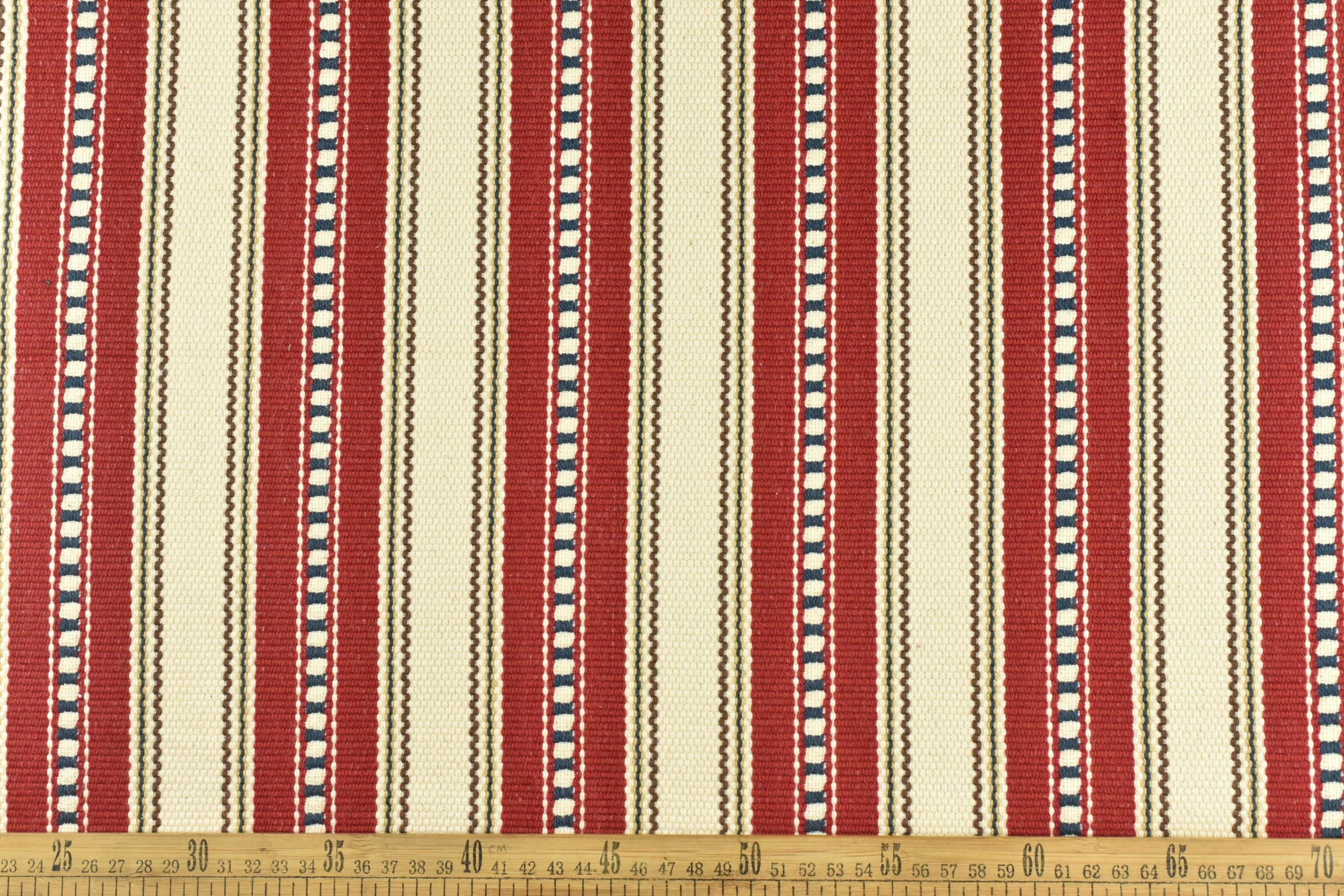 100% Cotton Durable Farmhouse Coastal Home Decor Strip Woven Heavy Weight Upholstery Fabric By The Yard 57"Width 670GSM