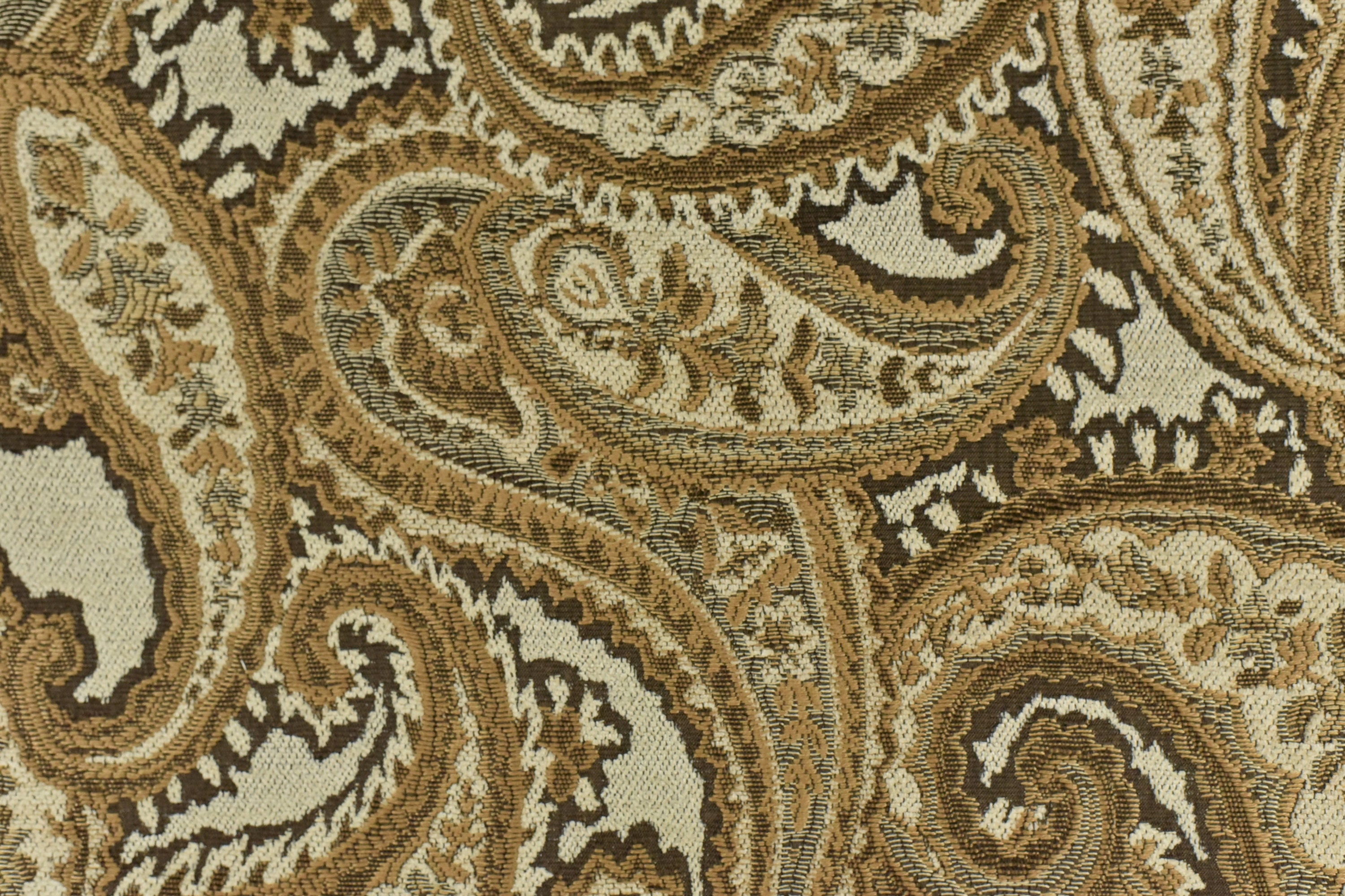 Vintage Chenille Jacquard Paisley Floral Upholstery Fabric for