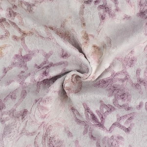 Designer High End Pink Abstract Floral Raised Cut Velvet Home Decor Fabric For Drapery Garment|High Quality Fashon Velvet Fabric By Yard