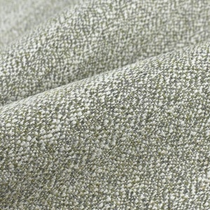 Grobstrick Wolle-Leinen-Mischgewebe|MCM Woll-Rich-Grün-Textur-Polsterstoff zum Polstern von Esszimmerstühlen Sofas