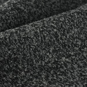 Schwerer Boucle-Polsterstoff lose Ware|Wollgewebter strukturierter Stoff für Stuhl Couch Kissen 57 "Breite 430GSM in SchwarzGrau