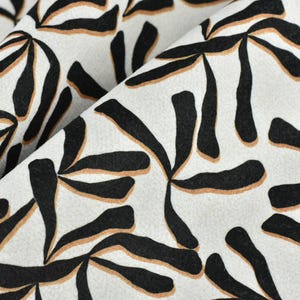 Tessuto per tappezzeria e tendaggi in tessuto jacquard con stampa floreale astratta in bianco e nero/tessuto pesante e morbido per tende da sedia