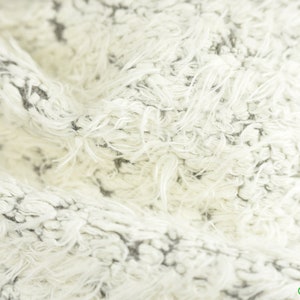 Heavy Weight Cream White Woven Fabric Textured Sheepskin Upholstery Fabric By The Yard,Extra Soft Smooth Touch