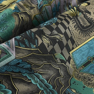 Designer Heavyweight Vintage Chinoiserie Botanical Floral Brocade Upholstery Fabric For Chair Curtain|High Density Jacquard Drapery Fabric