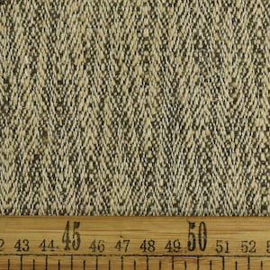 Heavy Weight Linen Blend Vintage Herringbone Textured Upholstery Fabric For Chair Couch|Brown Tan Cushion Sofa Headboard Reupholstery Fabric