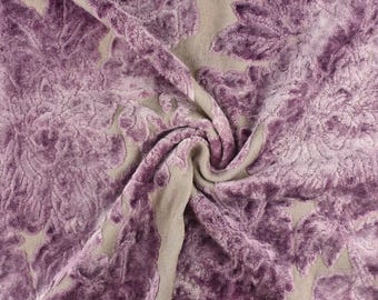 Designer high-end lichtroze abstracte bloemen verhoogd gesneden fluwelen woondecoratiestof voor stoel draperie kledingstuk|Hoge kwaliteit fluwelen stof