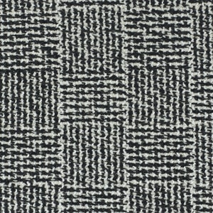 May include: Black and white geometric patterned fabric with a woven texture.