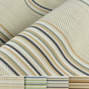 Tessuto per tappezzeria in jacquard da fattoria con strisce blu verdi più larghe, per tende da sedia/tessuto geometrico per decorazioni country-111"/282W