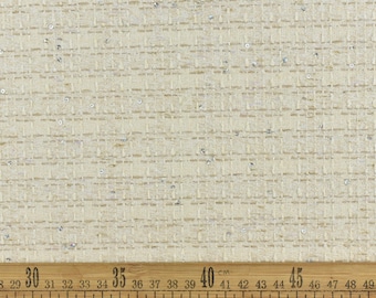 Tela de tapicería texturizada de mezcla de lana con estampado geométrico abstracto y lentejuelas, extra ancha, para cortinas de sofá y silla - 280 cm (110") de ancho.