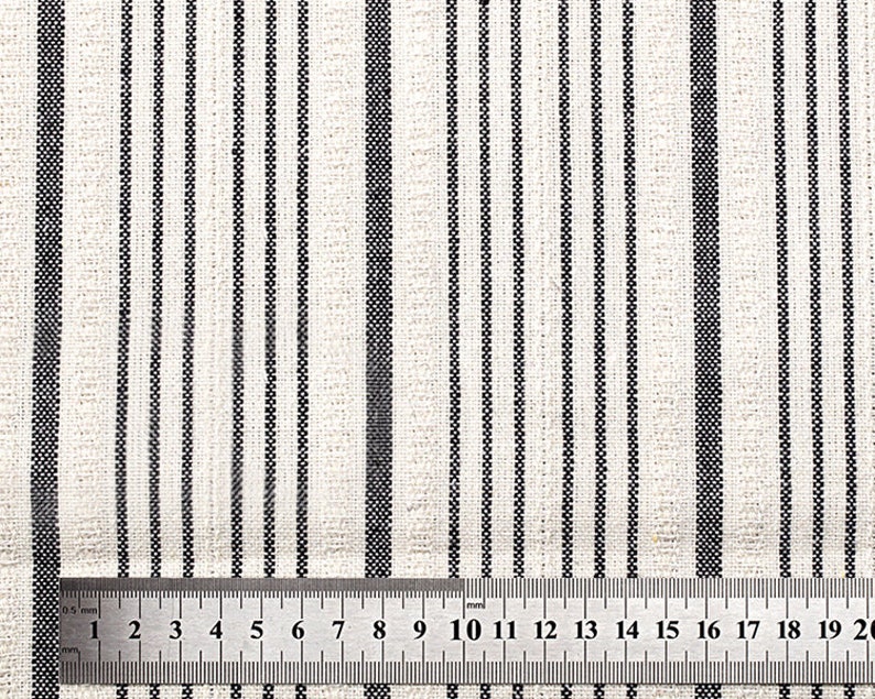 French Striped Cotton Linen Blend Grain Sack Fabricrustic - Etsy