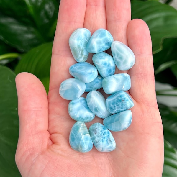 One Mini Larimar Tumbled Stone