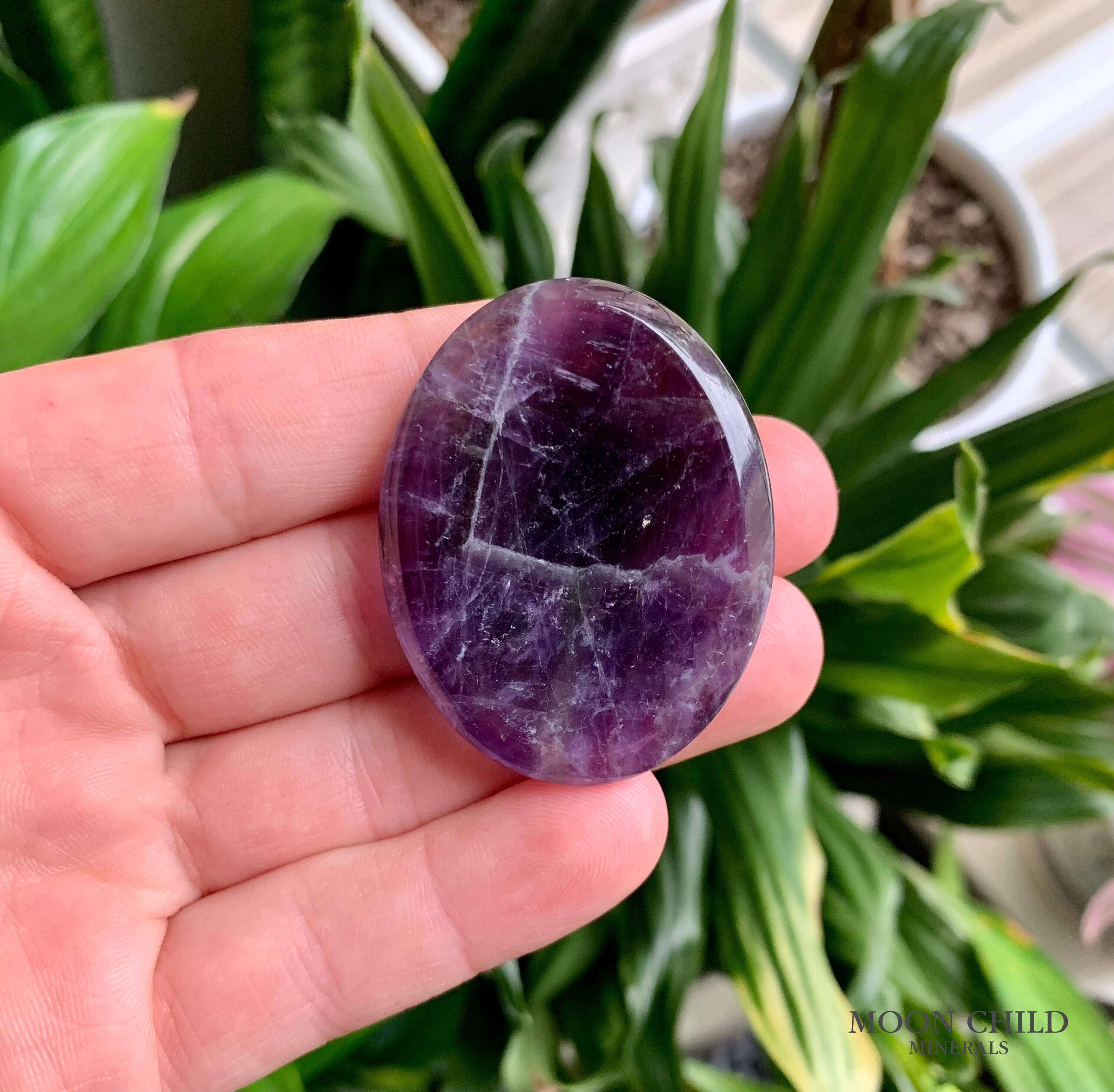 One Dream Amethyst Worry/Thumb Stone