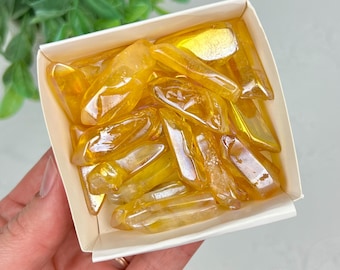100 Grams or 1lb Yellow Aura Quartz Lot