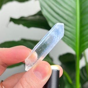 One Blue Mist Lemurian Quartz Point